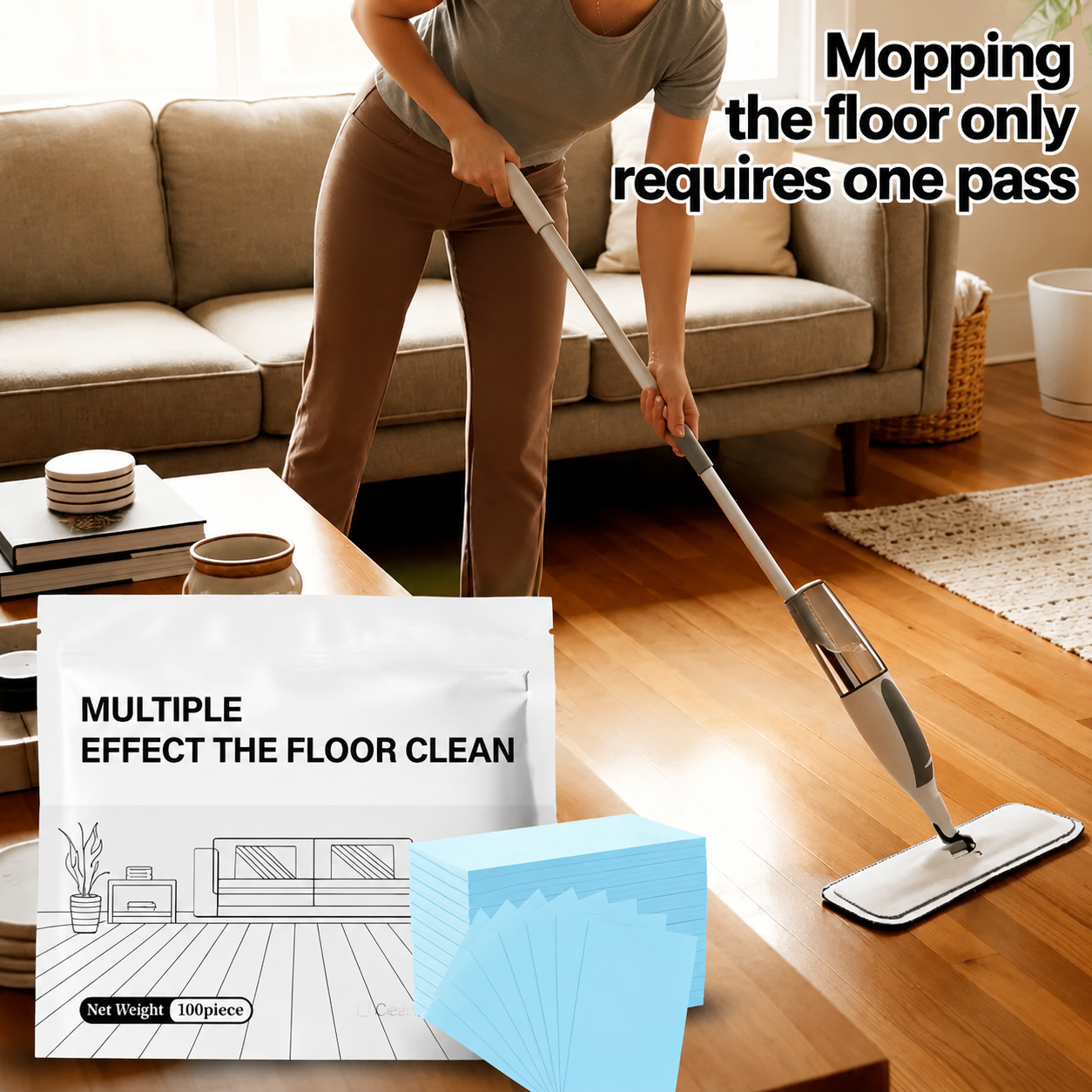 🔥Sylphline🦠Mloor Cleaning Tablets 100 Pack Multi Surface Cleaner Hardwood Laminate Tile RV Walls🏡