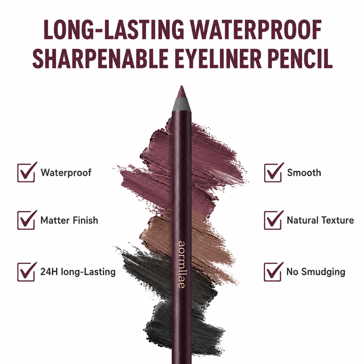 Before and after mascara result comparison