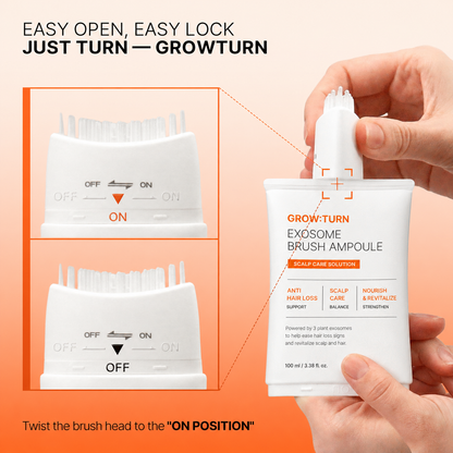Exosome Scalp Care Serum with Built-In Massage Brush for Fuller-Looking Hair